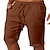 preiswerte Beach Shorts-Herren Sommer-Shorts Strandshorts Kurze Hosen Tasche Kordelzug Elastische Taille Glatt Komfort Outdoor Täglich Ausgehen 100% Baumwolle Modisch Strassenmode Schwarz Weiß