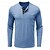 abordables Long Sleeve-Hombre Henley Shirt Tee Camisa de manga larga Plano Henley Casual Festivos Manga Larga Abotonar Ropa Mezcla de Algodón Moda Design Cómodo Esencial