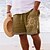 cheap Shorts-Men&#039;s Hawaiian Sun Graphic Board Shorts with Zipper Pocket