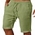 billige Beach Shorts-Herre Sommershorts Strandshorts Lomme Snorer Elastisk midje عادي Komfort utendørs Daglig Ut på byen 100 % bomull Mote Gatemote Svart Hvit