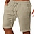 preiswerte Beach Shorts-Herren Sommer-Shorts Strandshorts Kurze Hosen Tasche Kordelzug Elastische Taille Glatt Komfort Outdoor Täglich Ausgehen 100% Baumwolle Modisch Strassenmode Schwarz Weiß