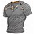 baratos Short Sleeve-Homens Camisa Henley camiseta raglã Henley Tecido Slim plissado Ao ar livre Diário Patchwork Pregas Manga Curta Roupa Moda Designer Casual