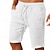 baratos Beach Shorts-Homens Shorts de verão Shorts de praia Bolsos Com Cordão Cintura elástica Tecido Conforto Ao ar livre Diário Para Noite 100% Algodão Moda Roupa de rua Preto Branco