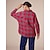 baratos Shirts-Cotton Plaid Collared Long Sleeve Shirt