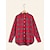 abordables Shirts-Cotton Plaid Collared Long Sleeve Shirt