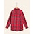 preiswerte Shirts-Cotton Plaid Collared Long Sleeve Shirt