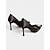 billige pumps og hæler-Satin Rhinestone Stiletto Pumps