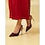 baratos Pumps &amp; Heels-Burgundy Pointed Stiletto Slingback   Chic Shoes