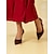 baratos Pumps &amp; Heels-Burgundy Pointed Stiletto Slingback   Chic Shoes