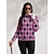 preiswerte Sweatshirts und Außenbekleidung-Plaid Golf Pullover Long Sleeve Top