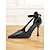 billige pumps og hæler-Elegant Ankle Strap Stiletto Pumps