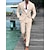 abordables Tuxedos &amp; Suits-De los hombres Trajes de Lino boda en la playa Playa Bleu Ciel verde claro Primavera, Otoño, Invierno, Verano Traje Cuello de cierre Color sólido A Medida Juego de 2 piezas Recto 1 botón
