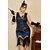 cheap Vintage Dresses-Roaring 20s 1920s Knee Length Dress Flapper Dress Outfits Sleeveless The Great Gatsby Charleston Plus Size Tassel Fringe Feather V Neck Fancy Dress Women's Carnival New Year Masquerade Evening Party