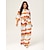 cheap Matching Sets-Floral Cuban Collar Cropped Top &amp; Wide leg Pants Set