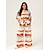 cheap Matching Sets-Floral Cuban Collar Cropped Top &amp; Wide leg Pants Set