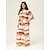 cheap Matching Sets-Floral Cuban Collar Cropped Top &amp; Wide leg Pants Set