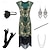 cheap Vintage Dresses-Roaring 20s 1920s Knee Length Dress Flapper Dress Outfits Sleeveless The Great Gatsby Charleston Plus Size Tassel Fringe Feather V Neck Fancy Dress Women's Carnival New Year Masquerade Evening Party