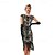 cheap Vintage Dresses-Roaring 20s 1920s Knee Length Dress Flapper Dress Outfits Sleeveless The Great Gatsby Charleston Plus Size Tassel Fringe Feather V Neck Fancy Dress Women's Carnival New Year Masquerade Evening Party