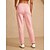 cheap Pants-Vacation Stretch Knit Pink Tapered Pants