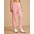cheap Pants-Vacation Stretch Knit Pink Tapered Pants