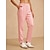 cheap Pants-Vacation Stretch Knit Pink Tapered Pants