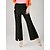 cheap Pants-Elegant Slight Stretch Cropped Flared Pants
