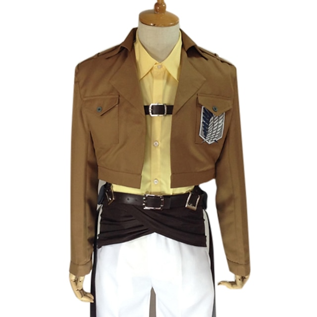  Inspired by Attack on Titan Zoe Hange Anime Cosplay Costumes Japanese Solid Colored Cosplay Suits Coat Shirt Pants Long Sleeve For Women's / Waist Accessory / Belt / Strap / Badge / Waist Accessory