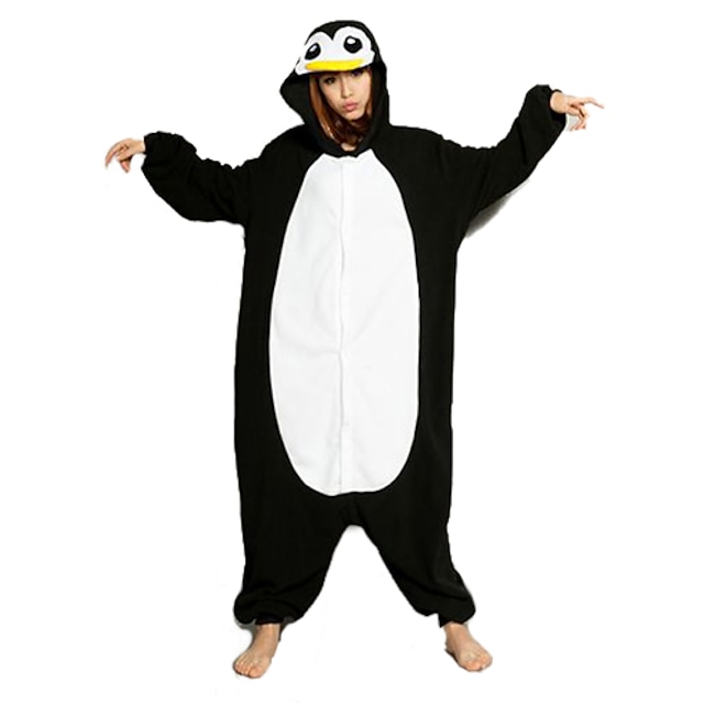  Erwachsene Kigurumi-Pyjamas Pinguin Tier Patchwork Pyjamas-Einteiler Pyjamas Lustiges Kostüm Polar-Fleece Cosplay Für Herren und Damen Halloween Tiernachtwäsche Karikatur