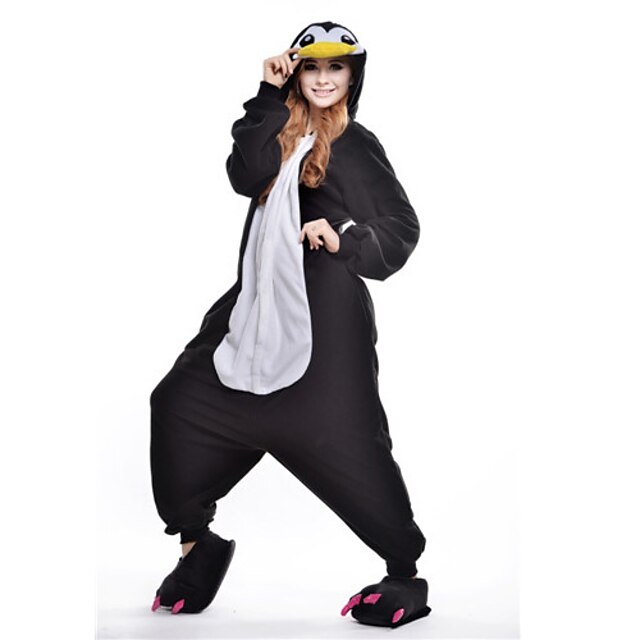  Erwachsene Kigurumi-Pyjamas Pinguin Tier Patchwork Pyjamas-Einteiler Pyjamas Polar-Fleece Cosplay Für Herren und Damen Weihnachten Tiernachtwäsche Karikatur