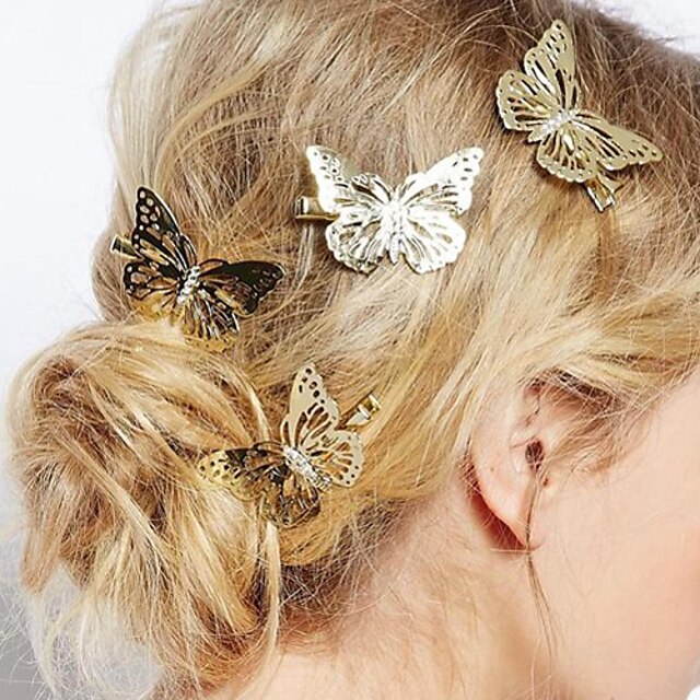  Damen Haarnadeln Für Täglich Blume Aleación Golden / Goldfarben