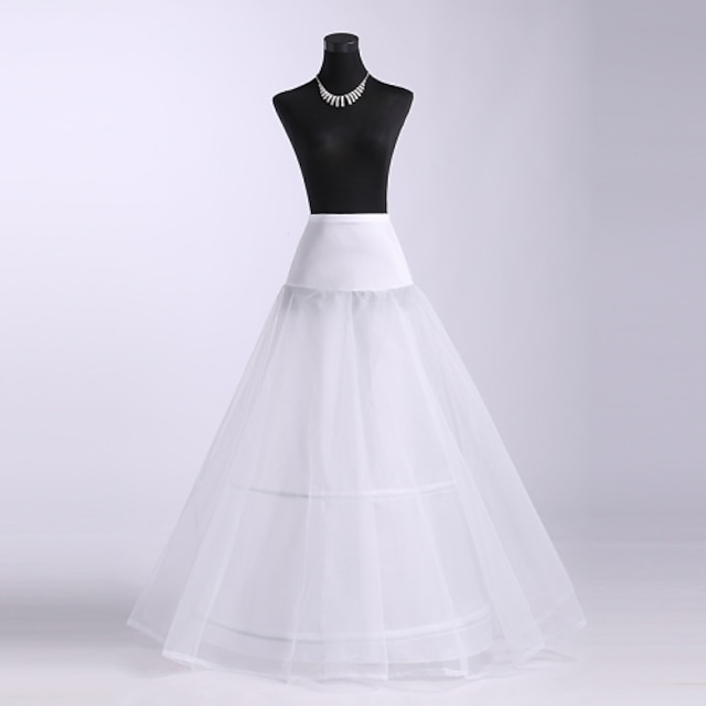 Wedding / Special Occasion Slips Spandex / Tulle / Polyester Floor-length A-Line Slip with Lace-trimmed bottom