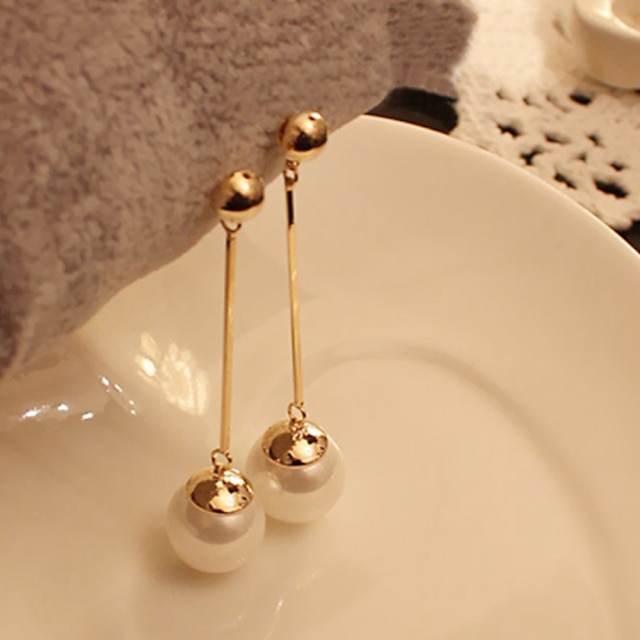  Tropfen-Ohrringe Ohrringe baumeln For Perlen Damen Party Alltag Täglich Perlen Künstliche Perle Aleación Silber