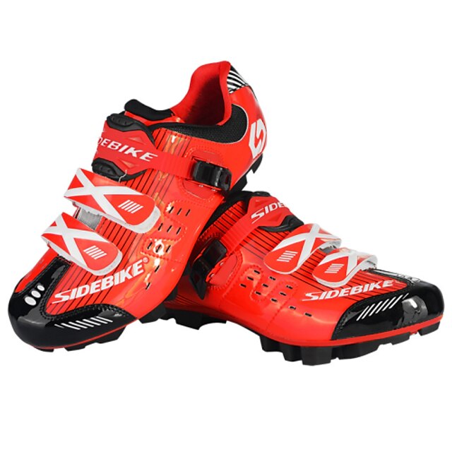  SIDEBIKE Mountain Bike Shoes Carbon Fiber Waterproof Breathable Anti-Slip Cycling Yellow Red Blue Men's Cycling Shoes / Cushioning / Ventilation / Cushioning / Ventilation