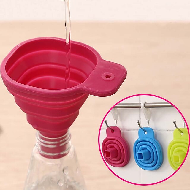  Silicone Foldable Funnel Cute Collapsible Style   