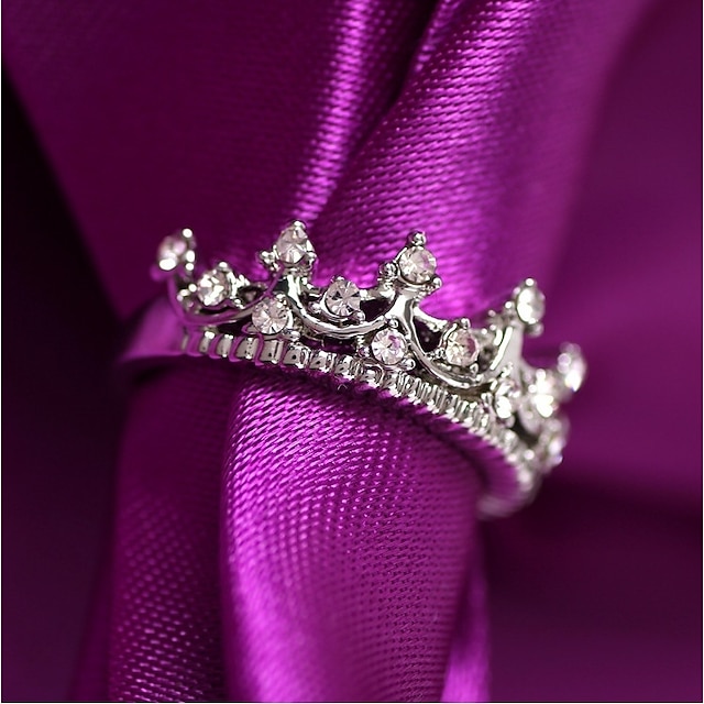  Bandring Rotgold Silber Aleación Krone damas Personalisiert 5 6 7 8 9 / Damen / Ring