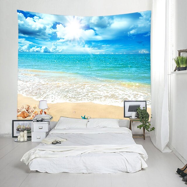  grande tapisserie murale art décor couverture rideau pique-nique nappe suspendue maison chambre salon dortoir décoration paysage plage mer océan vague