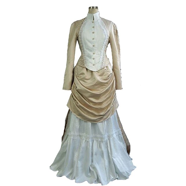  Vitoriano Década de 1910 Eduardiano Vestidos de baile Vestido Coquetel Vestidos Roupa Longo Duquesa Tamanhos Grandes Casamento Mulheres Tamanho Grande Personalizado Casamento Reunião de Classe Blusa