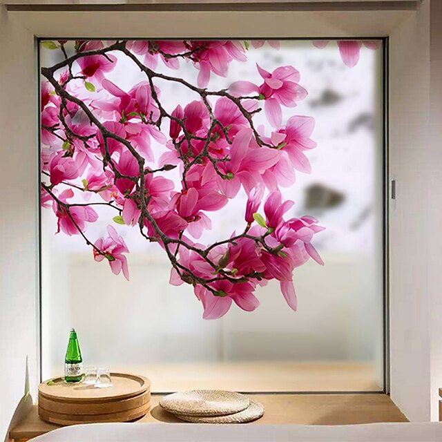  insulfime& Adesivos decoração em pvc floral contemporâneo adesivo de janela 68*60 cm adesivos de parede para quarto sala de estar