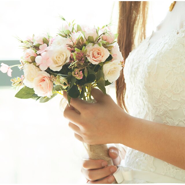  Wedding Flowers Bouquets / Petals Wedding / Wedding Party Satin / Fabrics 11-20 cm Christmas