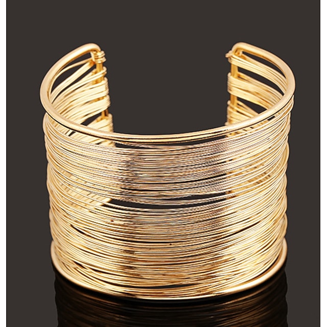  Per donna Bracciali a polsino Bracciale largo Multistrato Semplice Di tendenza Europeo Lega Gioielli braccialetto Argento / Oro Per Quotidiano