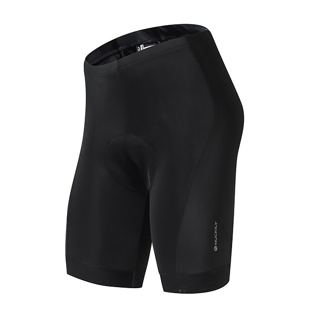  Nuckily Men's Cycling Padded Shorts Bike Underwear Shorts Padded Shorts / Chamois Pants 3D Pad Quick Dry Anatomic Design Sports Solid Color Polyester Spandex Black Clothing Apparel Bike Wear