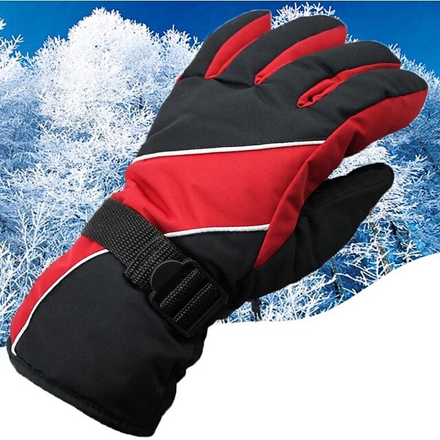  Men's Winter Gloves Ski Gloves Snowsports Winter Full Finger Gloves Cloth Waterproof Windproof Breathable Skiing Snowboarding