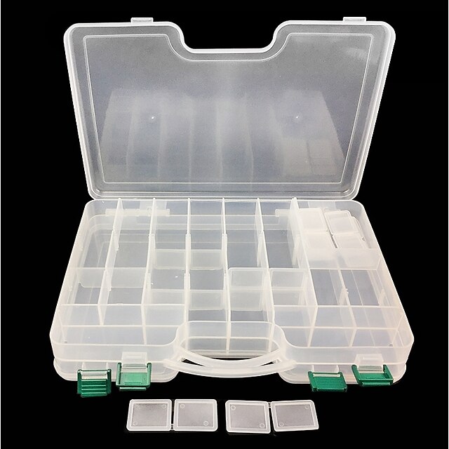  Fishing Tackle Box Tackle Box Easy to Carry 2 Trays Plastics / Sea Fishing / Fly Fishing / Bait Casting / Ice Fishing / Spinning