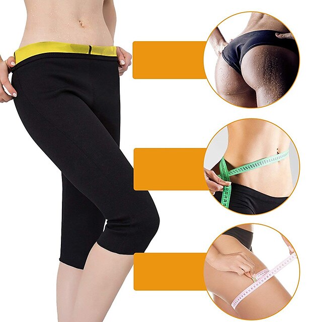  Slimming Pants Capris Leggings Sports Neoprene Yoga Fitness Gym Workout Stretchy Hot Sweat Weight Loss Fat Burner Gym Tummy For Men Women Leg Abdomen