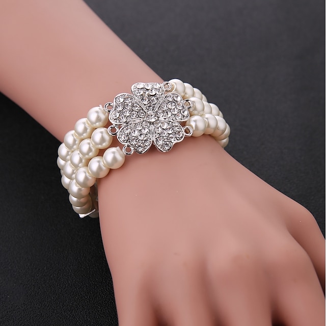  The Great Gatsby Vintage Roaring 20s 1920s Cosplay Accessories Women's Multi Layer Costume Vintage Bracelet Vintage Cosplay Sleeveless Party Prom Bracelet & Bangle / Rhinestones