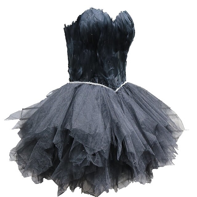  Elegante Vestido negro Vestido Cóctel Vestido vintage Vestidos Baile de Máscaras Vestido de fiesta de graduación Cisne negro Mujer Reunión de Antiguos Alumnos Vestido