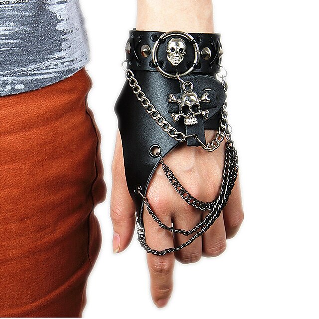  Punk & Gothic Medieval Steampunk Rockabilly 17th Century Masquerade Accesories Set Leather Bracelet Plague Doctor Men's Women's Halloween Party Club Teen Adults' 1 Bracelet All Seasons
