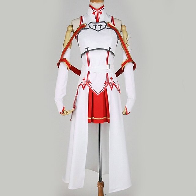  Inspireret af SAO Swords Art Online Asuna Yuuki Anime Cosplay Kostumer Japansk Specialdesign Cosplay jakkesæt Top Nederdel Mere Tilbehør Til Herre Dame