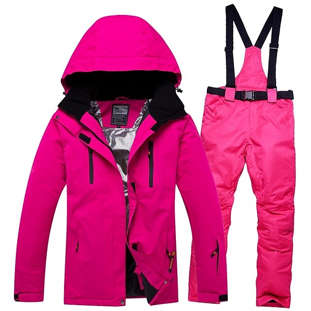  RIVIYELE Men's Ski Jacket with Pants Winter Sports Windproof Warm Breathability Cotton POLY Denim Clothing Suit Ski Wear