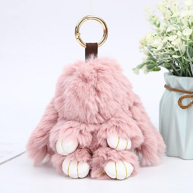  Keychain Rabbit Animals Casual Fashion Ring Jewelry Light Pink / Royal Blue / Lavender For Gift School
